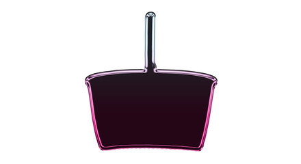 A pink-outlined black bucket with a metal handle stands alone © Sopna
