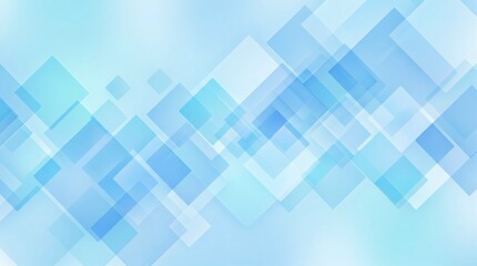 Obraz premium Abstract blue geometric background with overlapping squares and translucent effect.
