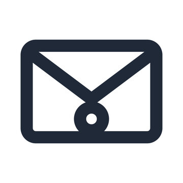 Subpoena envelope line icon, legal outline symbol