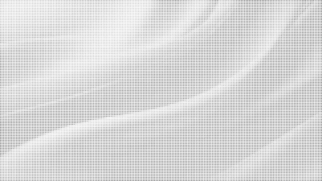Abstract black and white halftone pattern with square pixel dots and digital grid texture