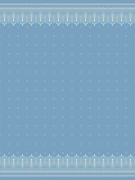 Modern Batik Ornament Pattern with Geometric Motifs and Contemporary Border