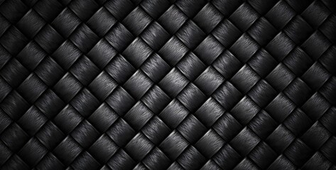 Fototapeta premium black carbon fiber textured wall with symmetric decoration 