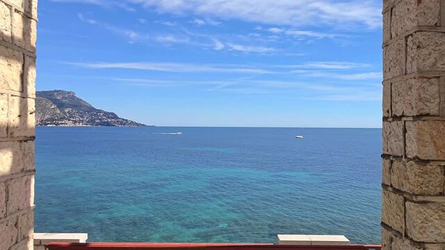 View of the Baie des Fourmis in Beaulieu-sur-Mer, on the French Riviera