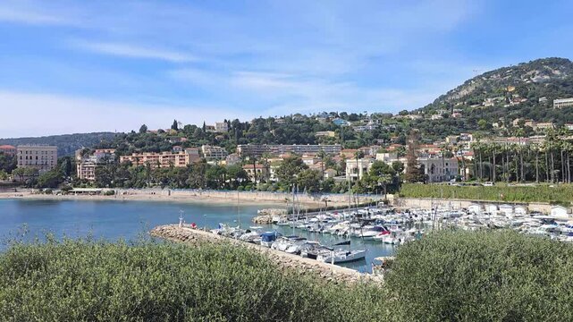 View of the port of Beaulieu-sur-Mer, on the French Riviera