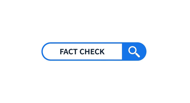 Fact Check Search Bar Graphic for Information Verification and Fighting Fake News
