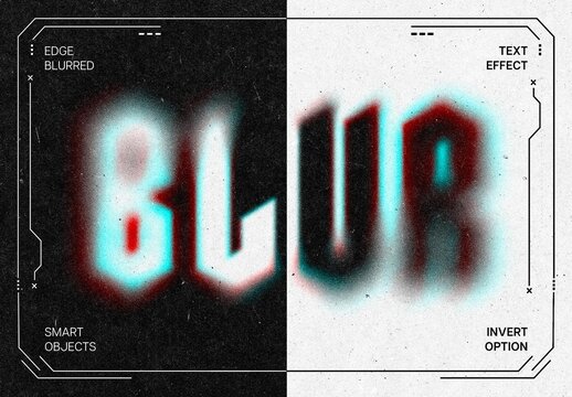Edge Blurred Text Effect For Logo And Poster Typography