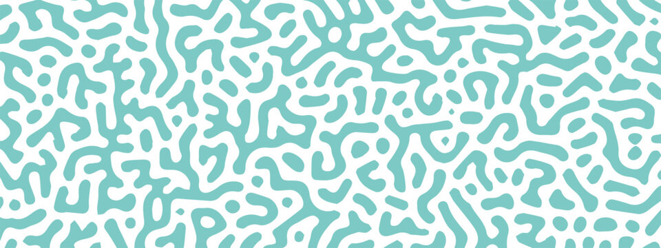 Seamless vector pattern, blots. hexagonal swirl pattern. zigzag, Monochrome, waving, Turing, labyrinth. algorithm psychedelic background. Reaction diffusion. Hand drawn Batik. chaotic motion 3d design