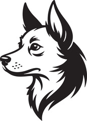 Fototapeta premium Elegant Dog Head Silhouette Vector Illustration