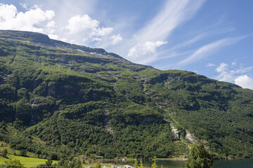 Naklejka premium The Norwegian Mountains and the Sky