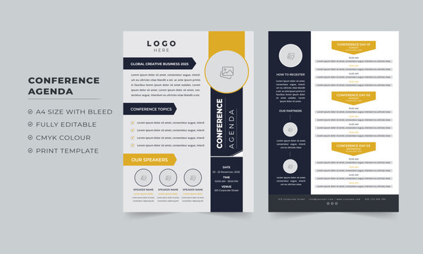 Event and conference agenda template, Business Event agenda template