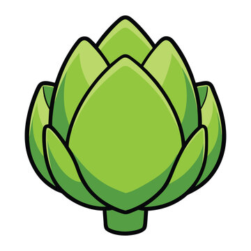 Hand drawn realistic artichoke vegetable vector illustration for organic food packaging and healthy lifestyle design