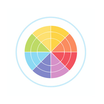 Flat color wheel vector design