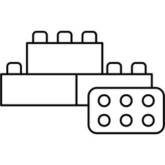 Naklejka premium Building Block Icon