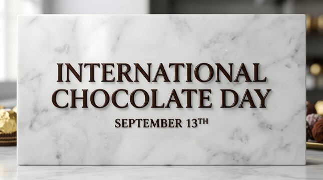 International chocolate day september 13th text design