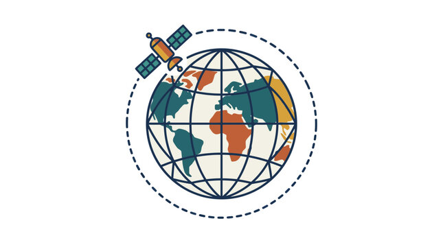 Satellite orbiting Earth, global communication, internet, technology, space exploration