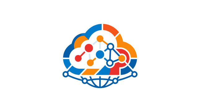 Abstract Cloud Network Technology Logo