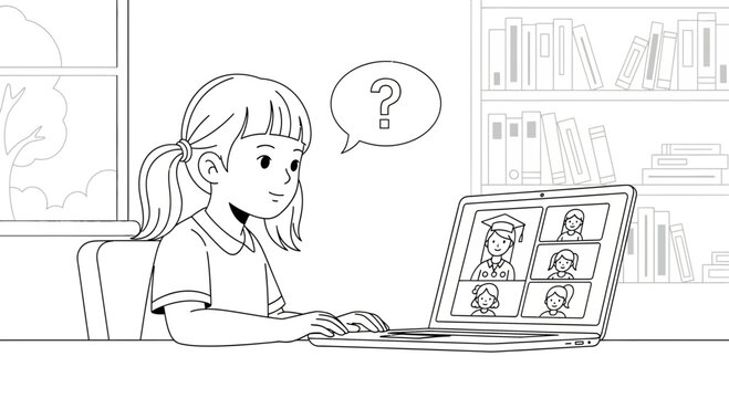 young woman working on computer