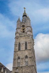 Fototapeta premium The Church of St. Nicholas is one of the oldest and most prominent monuments in the city of Ghent, Belgium.