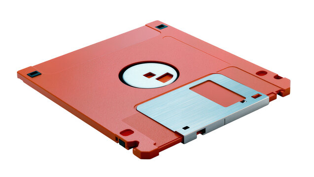 Orange 3 5 inch floppy disk with metal shutter