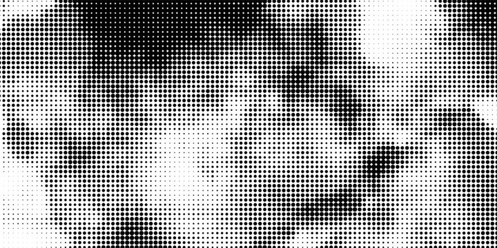 Basic halftone dots effect in black and white color. Halftone effect. Dot halftone. Black white halftone.Background with monochrome dotted texture. Polka dot pattern template.