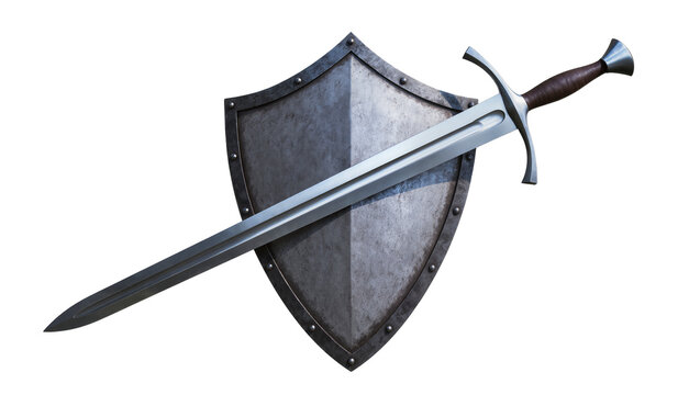 Medieval sword and shield weapon set