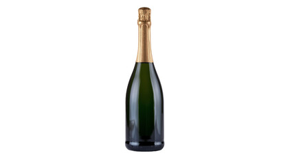 Green glass champagne bottle with gold foil cap © Hannah