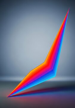 Depicting a steep geometric decline, this visual metaphor shows a sudden angle drop, representing crisis, failure, or sharp decrease in data, crisis, decline, failure