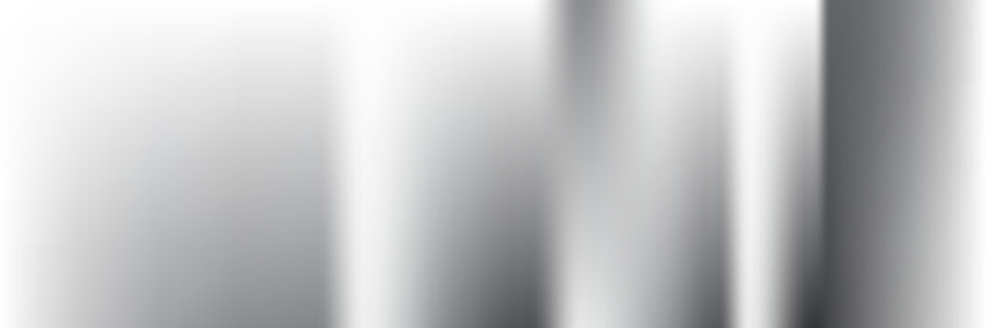 3D silver metal gradient background with chrome foil and grunge rough gradation texture. Glossy stainless steel surface with mirror reflection and smooth sheen. Realistic shiny vector bg in Y2K style