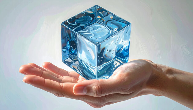 Hand Holding Ice 