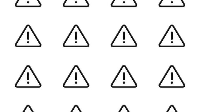 Animated warning sign graphic shows attention icon alert symbol attention triangle attention signal graphic warning.