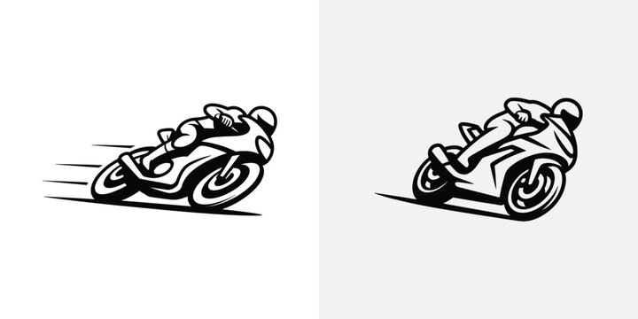 Black and white of two stylized running cheetahs in mid-stride animal