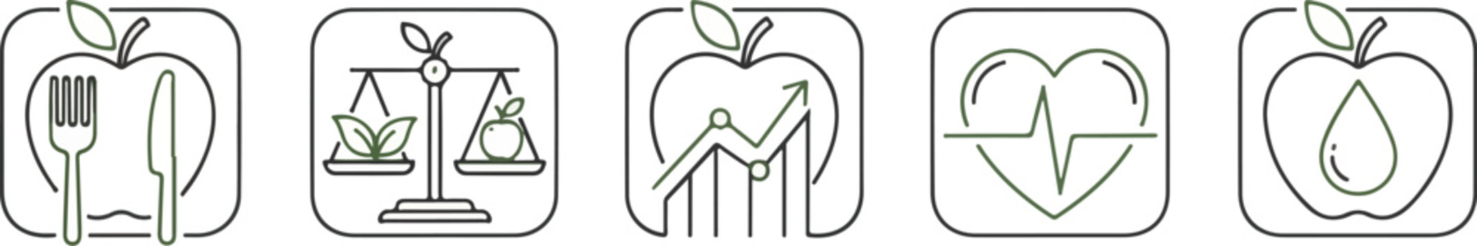 Abstract pattern design featuring apple silhouettes and stripes