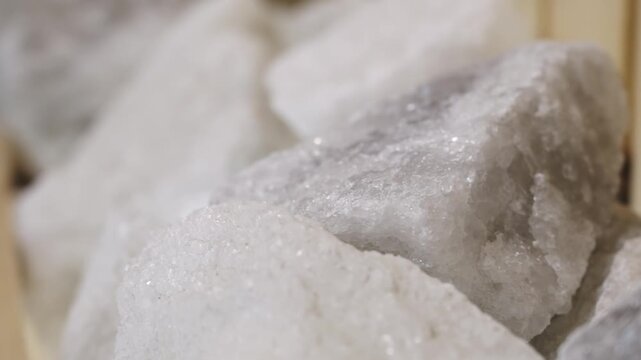 Slanic Unirea Salt Mine: Close-up of Natural Halite Crystals
