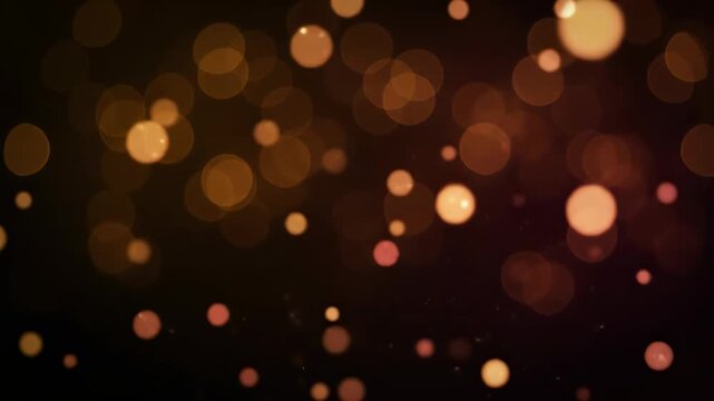 Abstract animated background of soft shimmering bokeh lights slowly floating and glowing in a dark festive atmosphere bokeh, animated, abstract