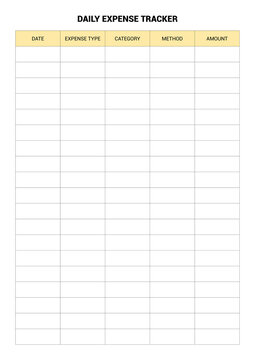 Daily Expense Tracker Template