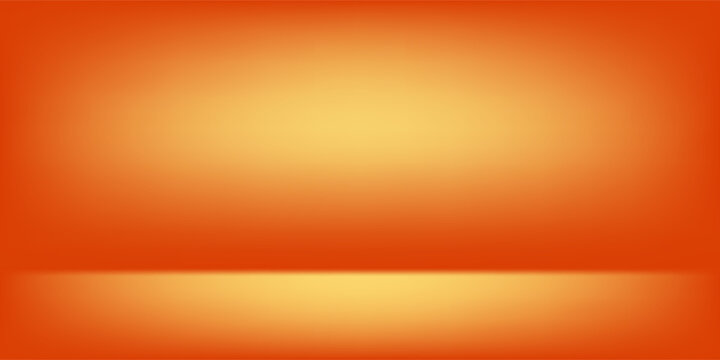 yellow and orange gradient wall banner, blank studio room background for present product
