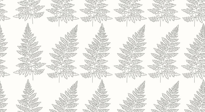 Fern leaf pattern design on a white background nature element botanical illustration