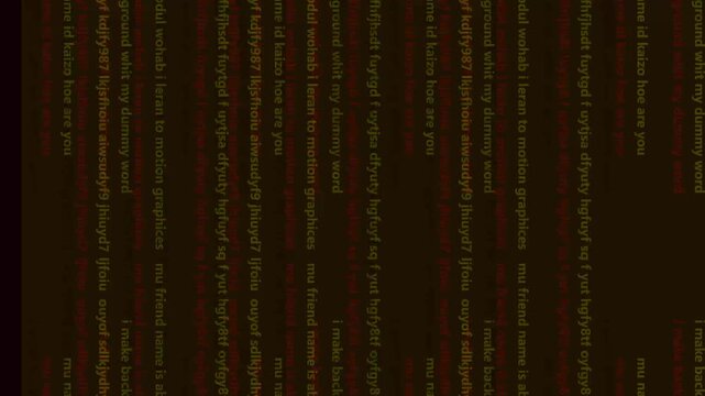 Glitched text with random characters on dark background. Creative glitched text with random characters for cyber programming errors. Distorted glitched text background.