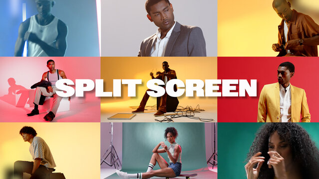 Modern Split Screen Slideshow Template