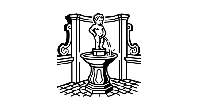 Boy Fountain Statue.