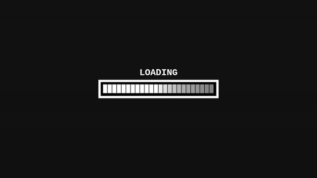 Minimalist loading bar animation for digital interface and web progress animation