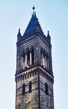Historic bell tower of the Old South Church, built in 1873, located in Boston's Back Bay neighborhood, Boston, Massachusetts, New England