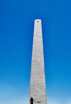 Bunker Hill Monument, a 221-foot granite obelisk located in the Charlestown neighborhood of Boston, Massachusetts, New England