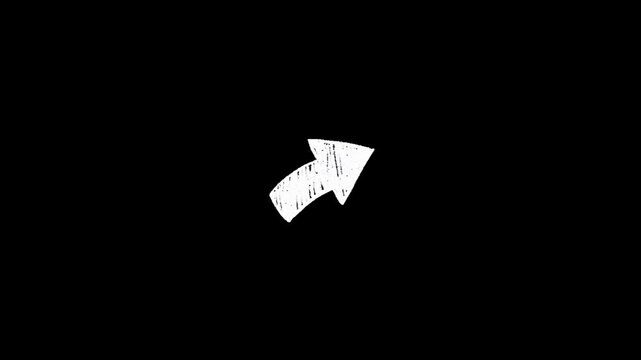 A white arrow pointing to the right on a black background with a distressed texture