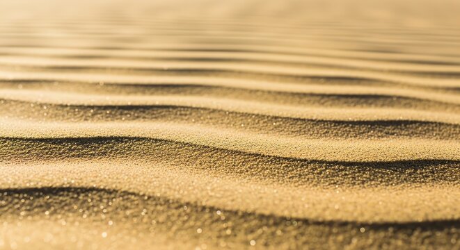 Serene Golden Sand Dunes Abstract Ripples and Textures