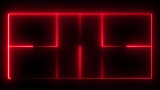 pickleball court icon animation on black background. futuristic digital icon video of a high-tech pickleball court.