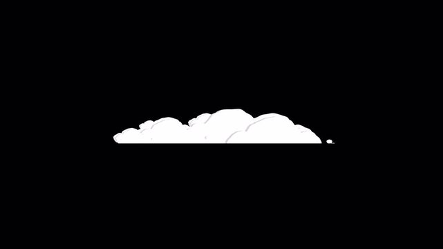 Smoke 2d vfx white fluffy puff shape in an artistic minimalist style. White fluffy puff shape smoke in minimalist style, perfect for abstract backgrounds, logo design, or subtle motion graphics. 