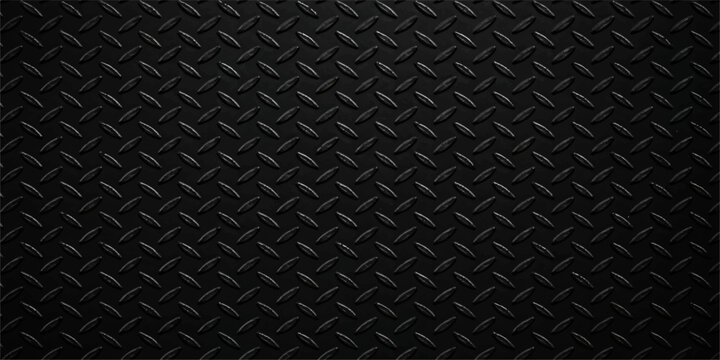 Industrial Dark Steel Diamond Plate Metal Texture Vector High-Resolution Surface Design