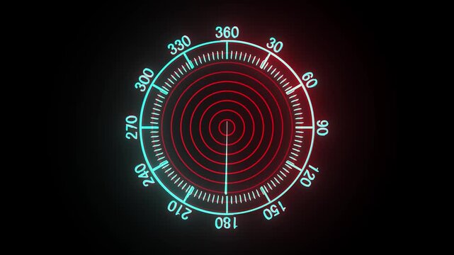 neon searching animation. Internet technology security concept 4 k video..