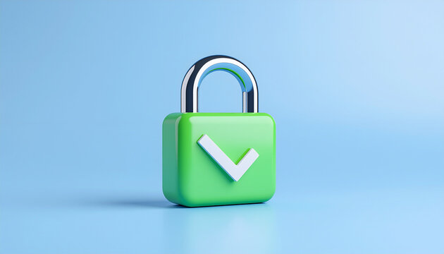Secure Padlock Check Mark
